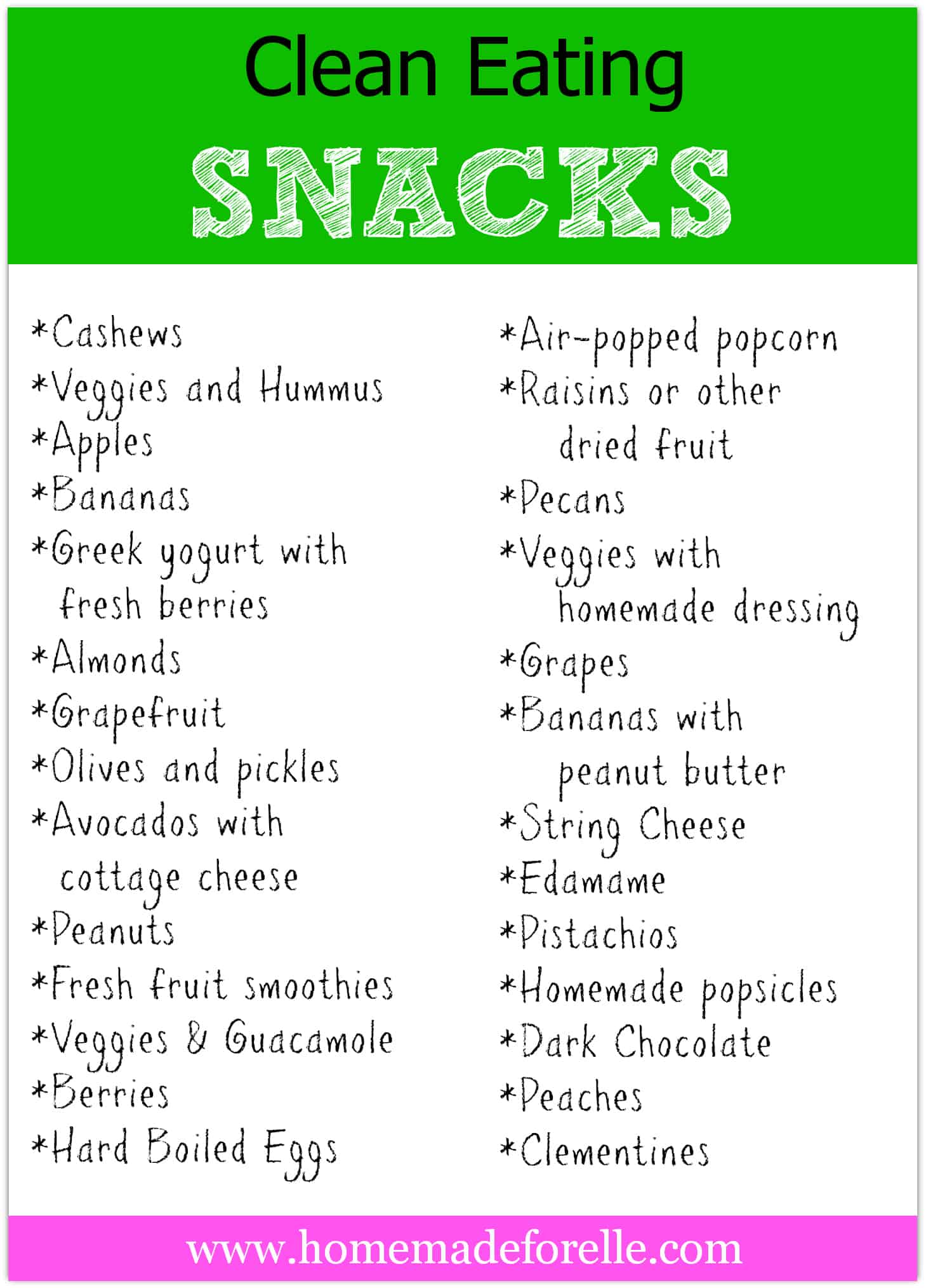 clean snacks